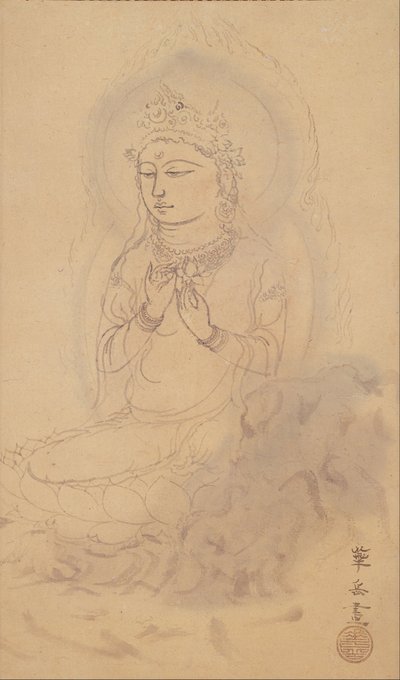 Avalokiteshvara sentado con loto de Murakami Kagaku